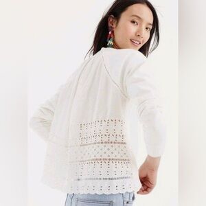 J.Crew Eyelet Back Sweatshirt
